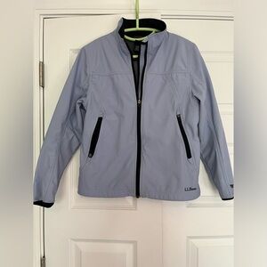 L.L. Bean Light Blue Windstopper Fall Rain Soft shell Jacket, Womens
